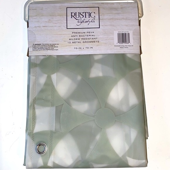 Rustic Lifestyle PEVA Shower Curtain Liner - Picture 3 of 3